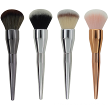 Customization rose gold single metal handle makeup powder  foundation blush  brush